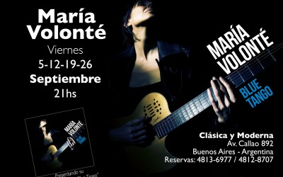 María Volonté Presenta Su Nuevo CD “Blue Tango”