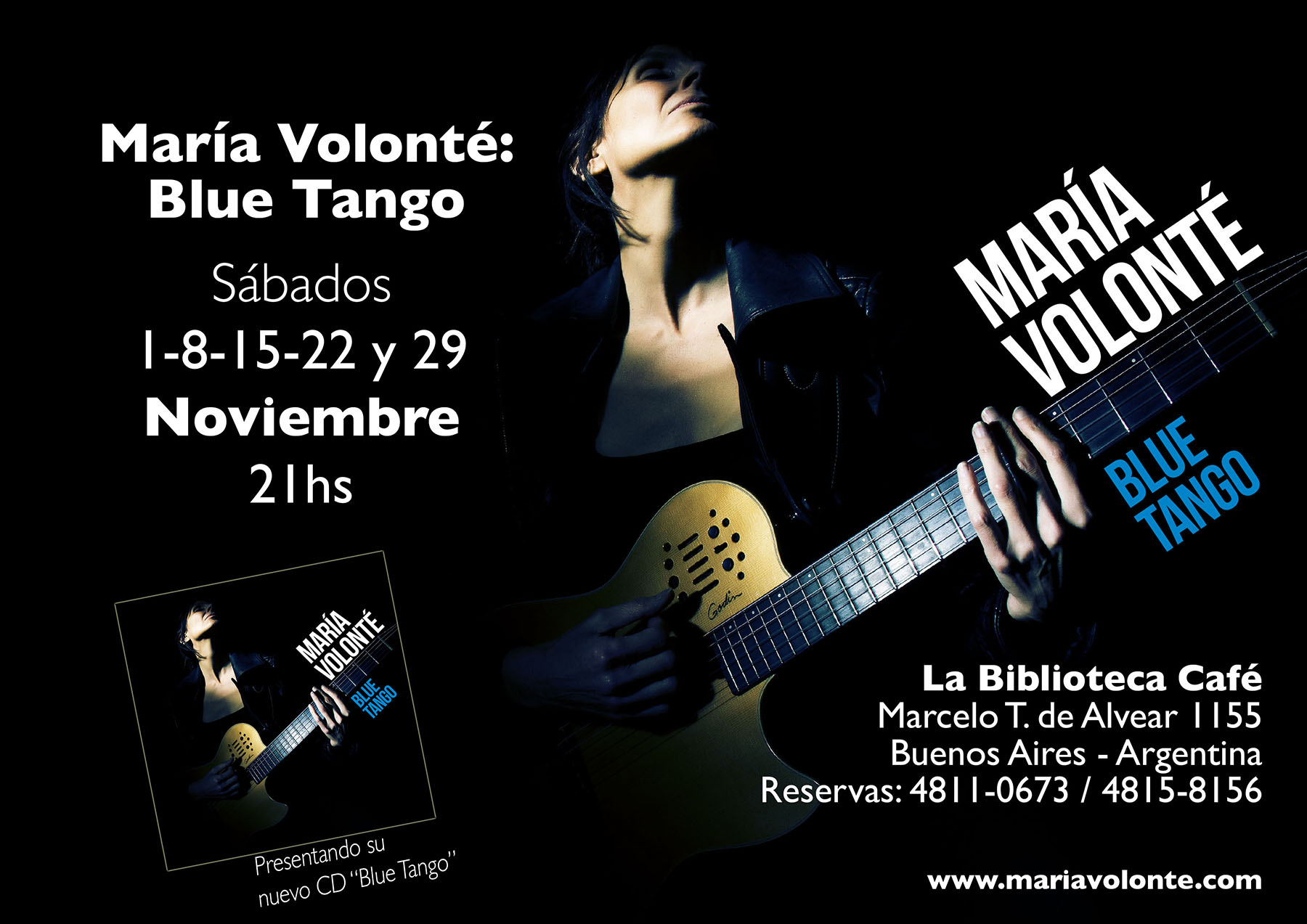 María Volonté en La Biblioteca Café